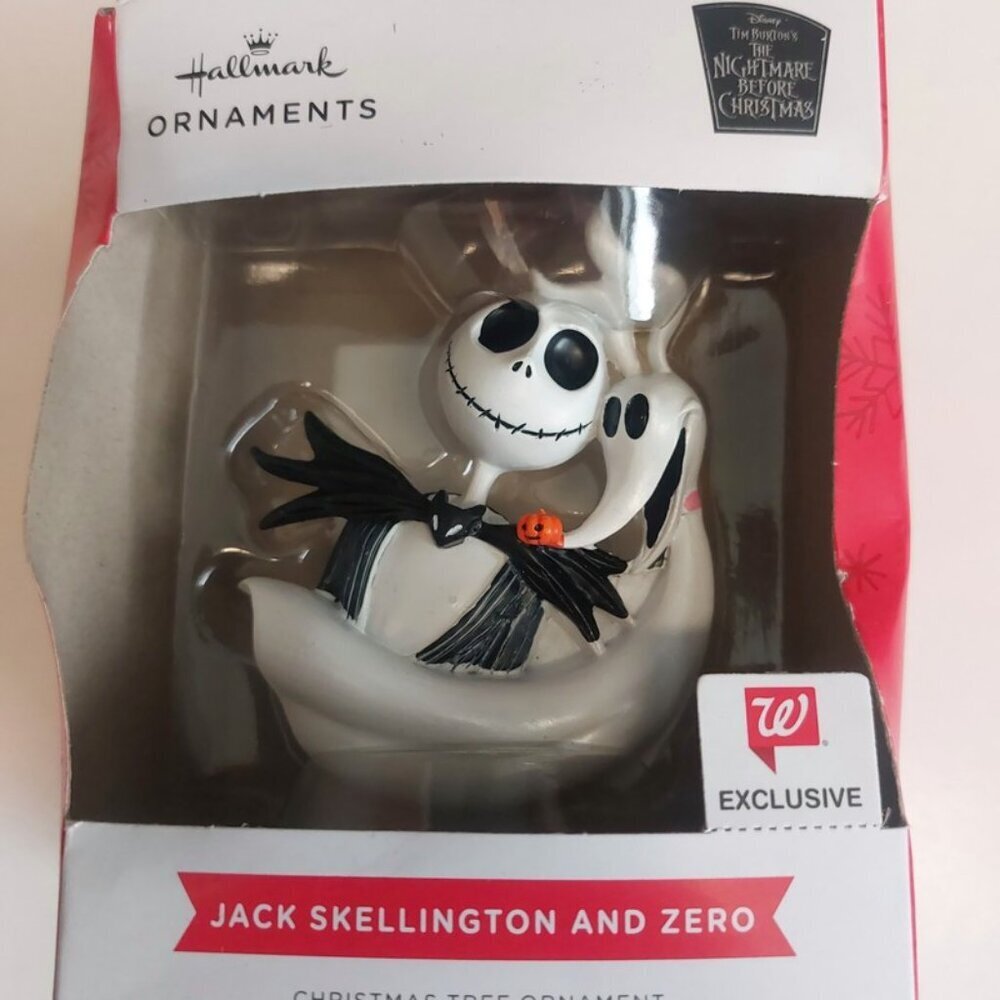 Hallmark Christmas Tree Ornament JACK SKELLINGTON and ZERO The Nightmare Before - Picture 2 of 3